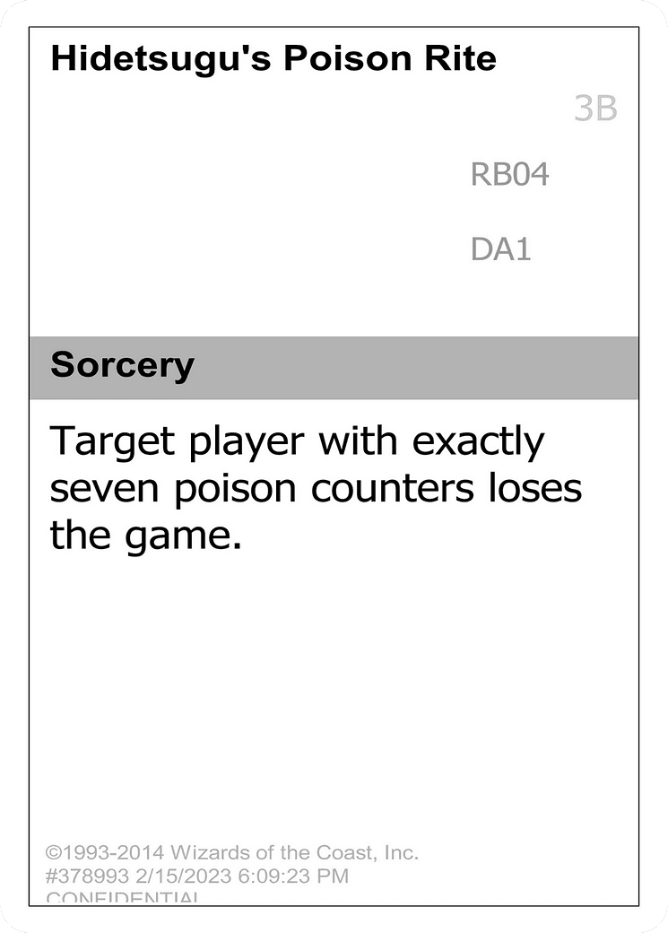 Hidetsugu's Poison Rite