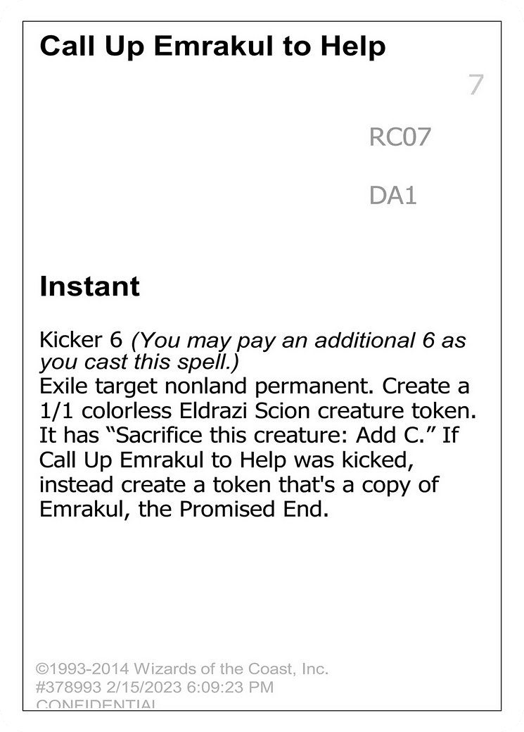 Call Up Emrakul to Help