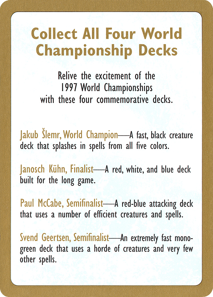 1997 World Championships Ad