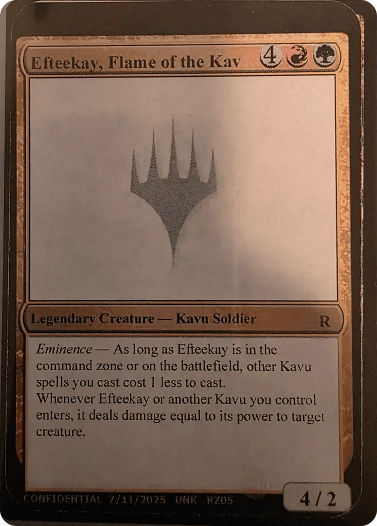 Efteekay, Flame of the Kav
