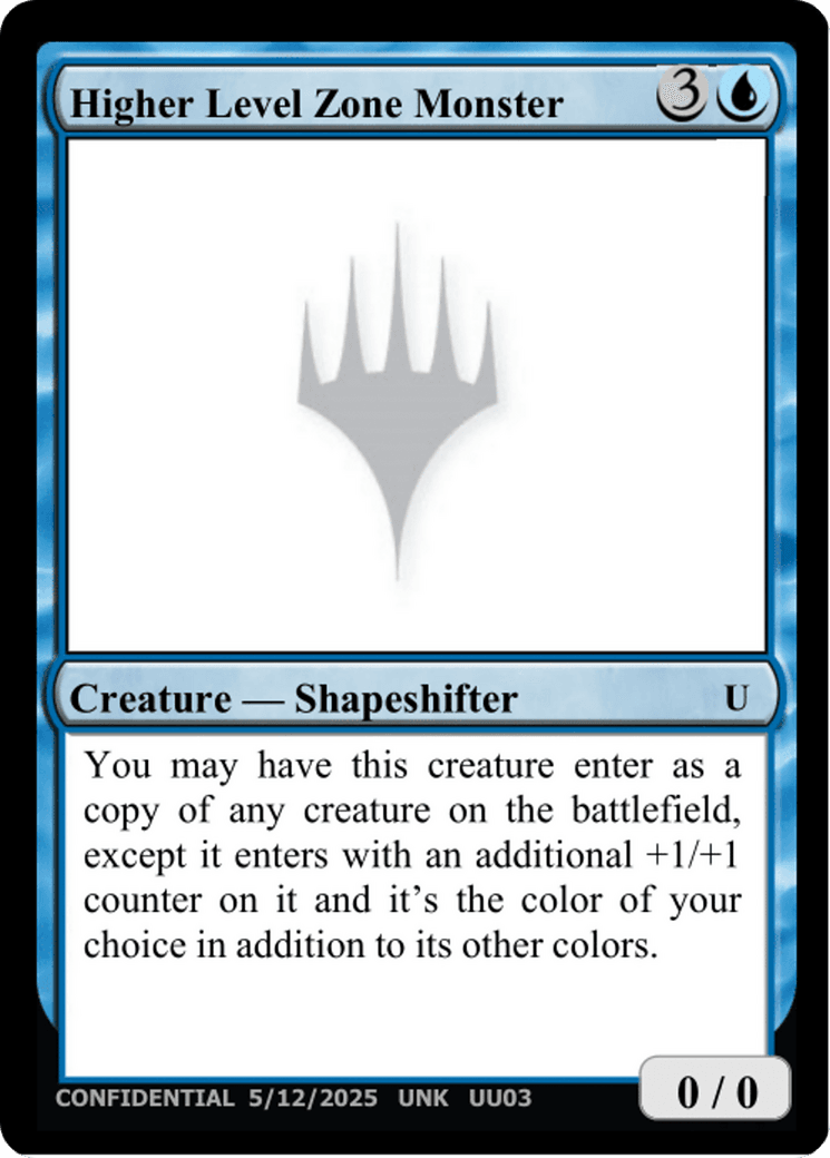Higher Level Zone Monster