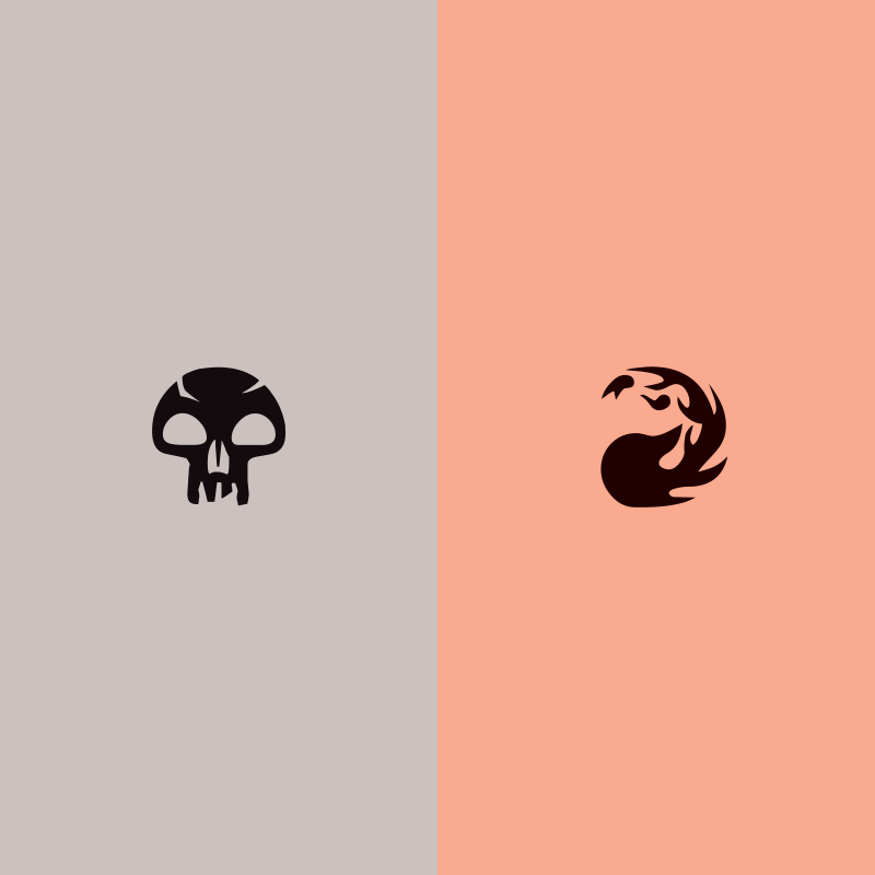 B, R