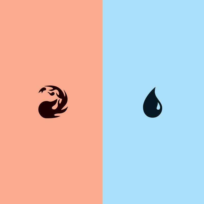 R, U