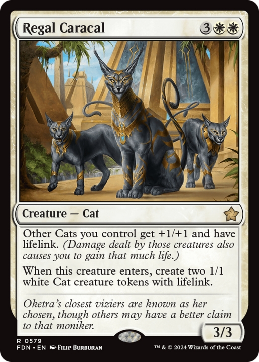 Regal Caracal in the group Magic the Gathering / Types / Colors / White at Proxyprinters.com (100070)