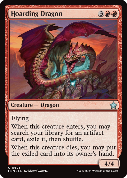 Hoarding Dragon in the group Magic the Gathering / Types / Colors / Red at Proxyprinters.com (100144)