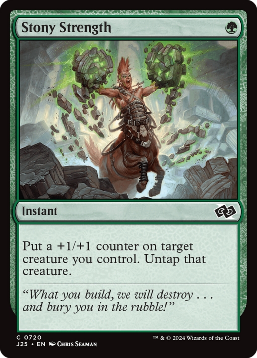 Stony Strength in the group Magic the Gathering / Types / Colors / Green at Proxyprinters.com (100156)