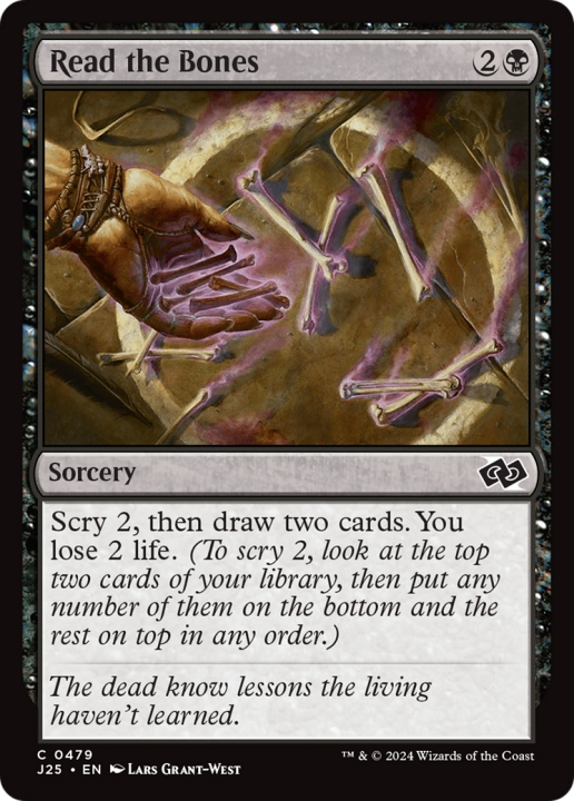 Read the Bones in the group Magic the Gathering / Types / Colors / Black at Proxyprinters.com (100386)