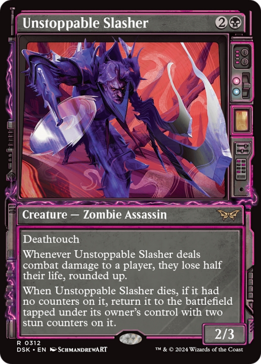 Unstoppable Slasher in the group Magic the Gathering / Sets / Duskmourn: House of Horror at Proxyprinters.com (100480)