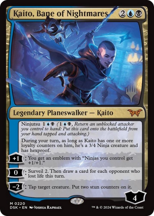 Kaito, Bane of Nightmares in the group Magic the Gathering / Sets / Duskmourn: House of Horror Promos at Proxyprinters.com (100580)