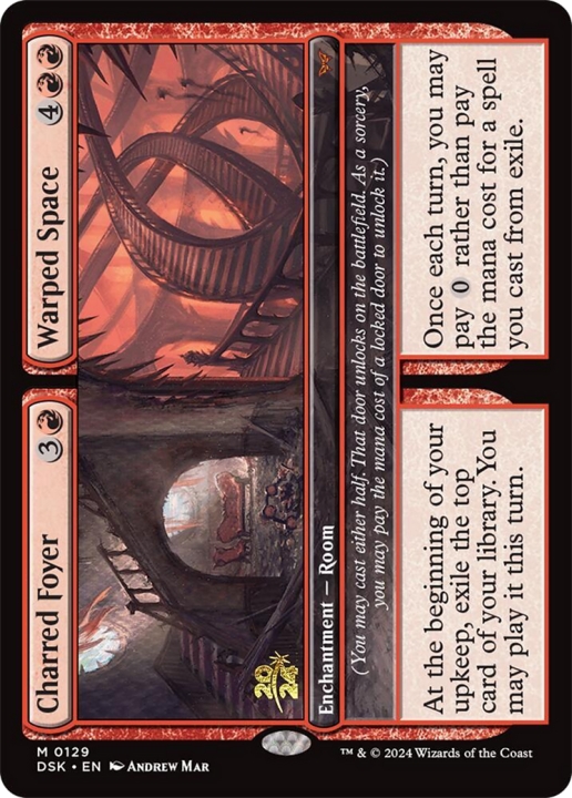 Charred Foyer // Warped Space in the group Magic the Gathering / Types / Colors / Red at Proxyprinters.com (100611)