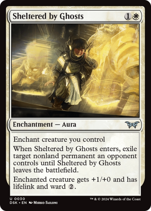 Sheltered by Ghosts in the group Magic the Gathering / Types / Colors / White at Proxyprinters.com (100642)