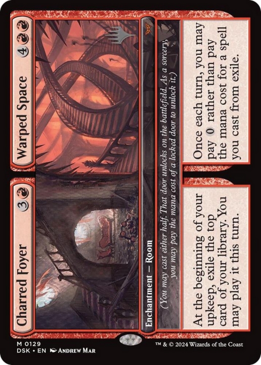 Charred Foyer // Warped Space in the group Magic the Gathering / Sets / Duskmourn: House of Horror Promos at Proxyprinters.com (100762)