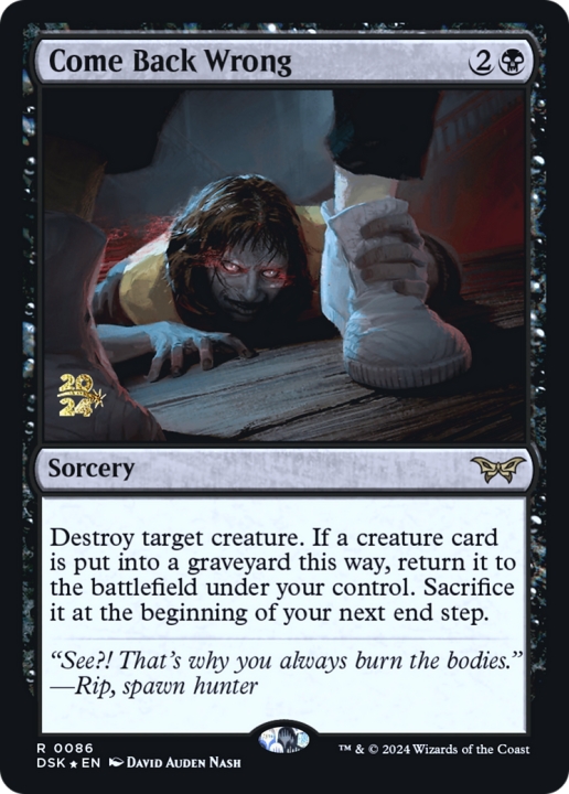 Come Back Wrong in the group Magic the Gathering / Sets / Duskmourn: House of Horror Promos at Proxyprinters.com (100783)