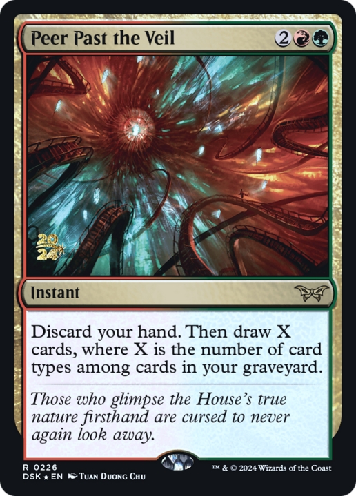 Peer Past the Veil in the group Magic the Gathering / Sets / Duskmourn: House of Horror Promos at Proxyprinters.com (100810)