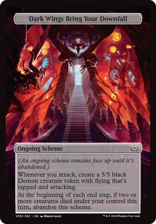 Dark Wings Bring Your Downfall in the group Magic the Gathering / Sets / Duskmourn: House of Horror Commander at Proxyprinters.com (100826)