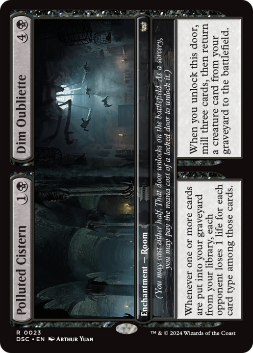 Polluted Cistern // Dim Oubliette in the group Magic the Gathering / Types / Colors / Black at Proxyprinters.com (100859)