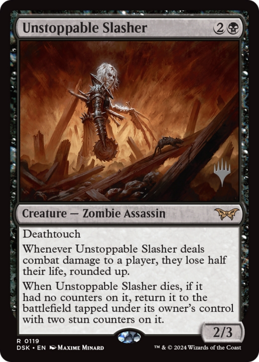 Unstoppable Slasher in the group Magic the Gathering / Sets / Duskmourn: House of Horror Promos at Proxyprinters.com (100866)