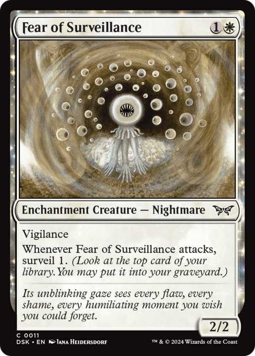 Fear of Surveillance in the group Magic the Gathering / Types / Colors / White at Proxyprinters.com (100871)