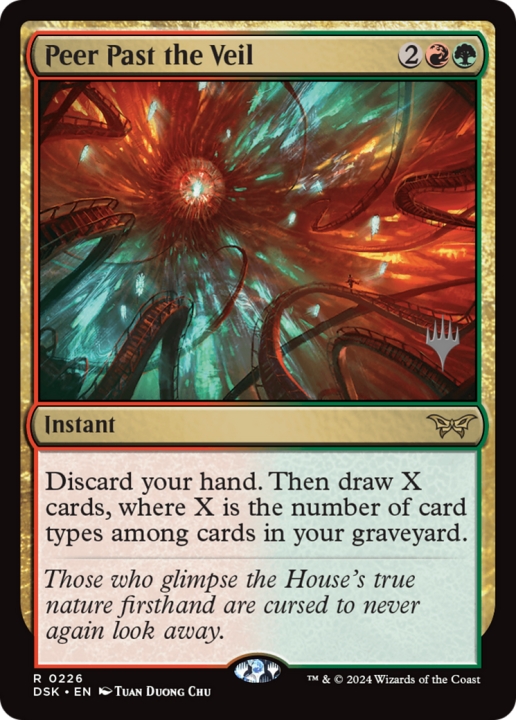 Peer Past the Veil in the group Magic the Gathering / Sets / Duskmourn: House of Horror Promos at Proxyprinters.com (100888)