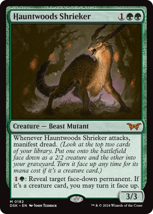 Hauntwoods Shrieker in the group Magic the Gathering / Types / Colors / Green at Proxyprinters.com (100900)