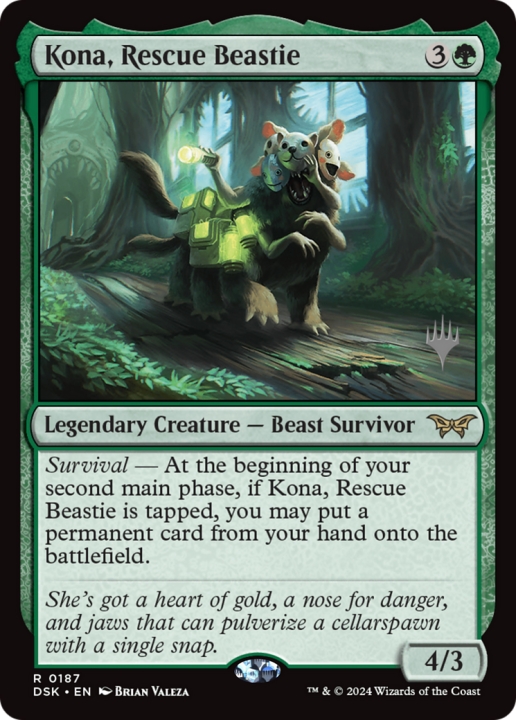 Kona, Rescue Beastie in the group Magic the Gathering / Sets / Duskmourn: House of Horror Promos at Proxyprinters.com (100905)