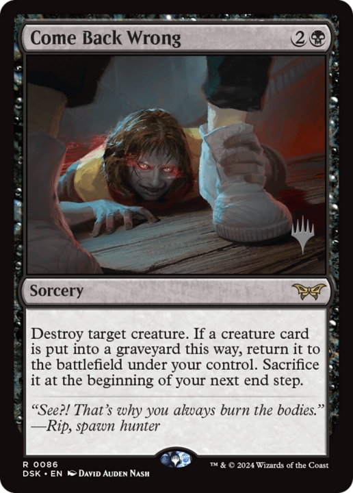 Come Back Wrong in the group Magic the Gathering / Types / Colors / Black at Proxyprinters.com (100947)