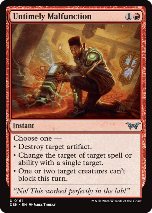 Untimely Malfunction in the group Magic the Gathering / Types / Colors / Red at Proxyprinters.com (100973)