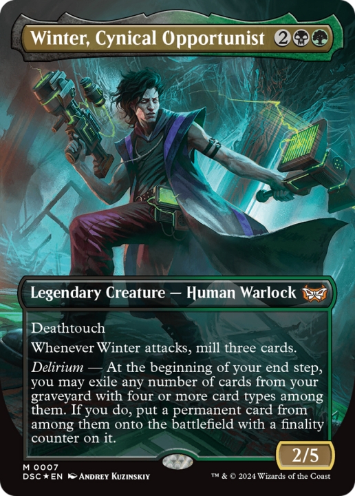 Winter, Cynical Opportunist in the group Magic the Gathering / Sets / Duskmourn: House of Horror Commander at Proxyprinters.com (101027)