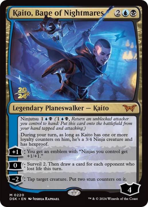 Kaito, Bane of Nightmares in the group Magic the Gathering / Sets / Duskmourn: House of Horror Promos at Proxyprinters.com (101060)