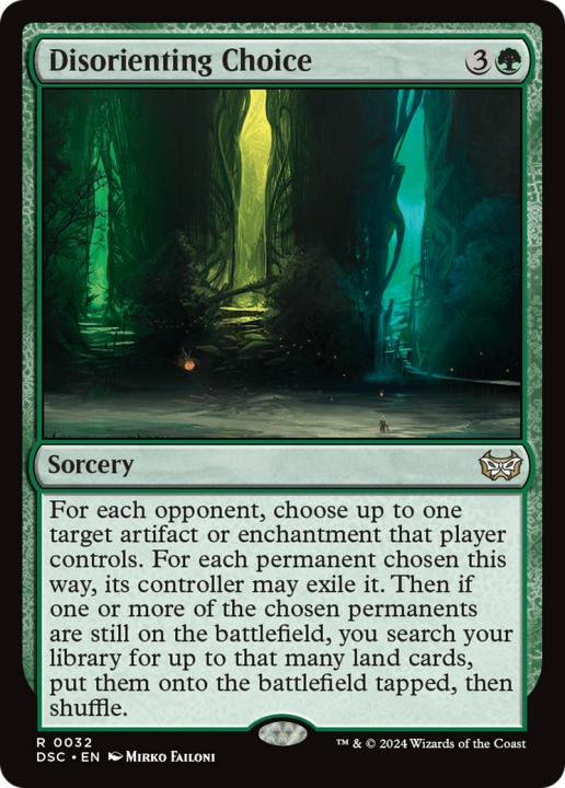 Disorienting Choice in the group Magic the Gathering / Types / Colors / Green at Proxyprinters.com (101097)