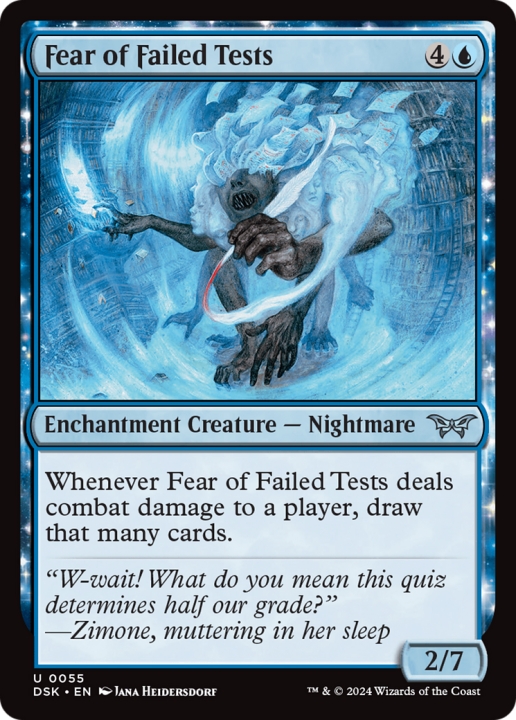 Fear of Failed Tests in the group Magic the Gathering / Sets / Duskmourn: House of Horror at Proxyprinters.com (101103)