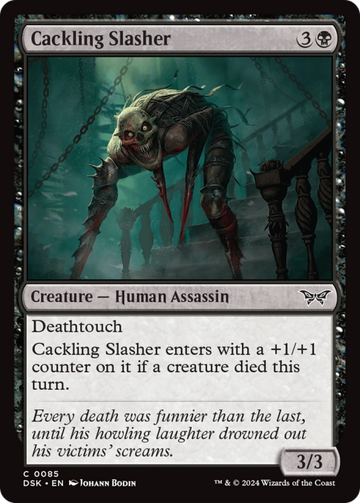 Cackling Slasher in the group Magic the Gathering / Sets / Duskmourn: House of Horror at Proxyprinters.com (101132)