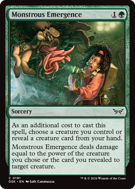 Monstrous Emergence in the group Magic the Gathering / Types / Colors / Green at Proxyprinters.com (101170)