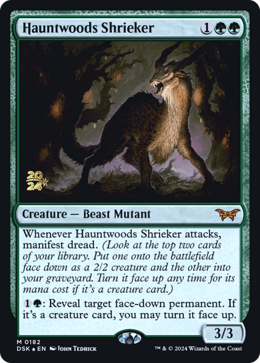 Hauntwoods Shrieker in the group Magic the Gathering / Types / Colors / Green at Proxyprinters.com (101257)