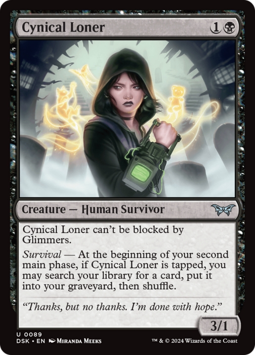 Cynical Loner in the group Magic the Gathering / Types / Colors / Black at Proxyprinters.com (101262)