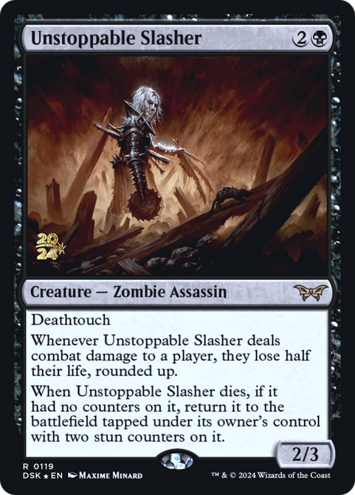 Unstoppable Slasher in the group Magic the Gathering / Sets / Duskmourn: House of Horror Promos at Proxyprinters.com (101329)