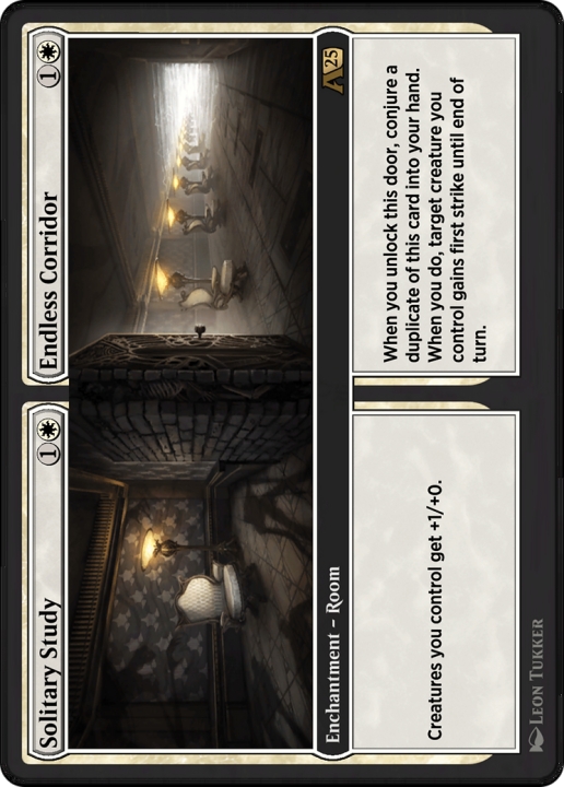 Solitary Study // Endless Corridor in the group Magic the Gathering / Types / Colors / White at Proxyprinters.com (101367)