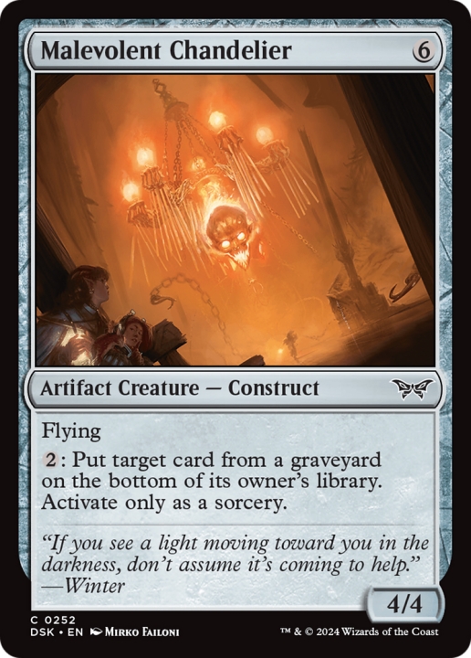 Malevolent Chandelier in the group Magic the Gathering / Sets / Duskmourn: House of Horror at Proxyprinters.com (101393)