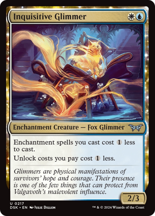 Inquisitive Glimmer in the group Magic the Gathering / Types / Colors / Multicolors / U, W at Proxyprinters.com (101408)