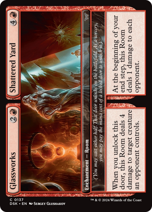 Glassworks // Shattered Yard in the group Magic the Gathering / Types / Colors / Red at Proxyprinters.com (101464)