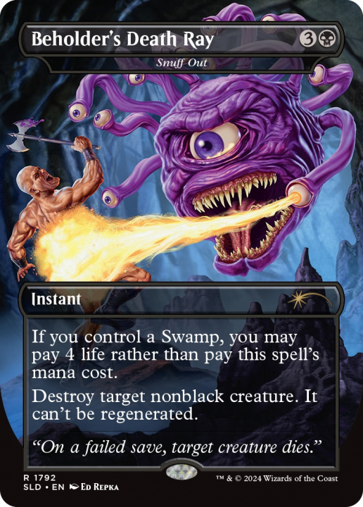 Snuff Out as Beholders Death Ray in the group Magic the Gathering / Types / Colors / Colorless at Proxyprinters.com (101527)