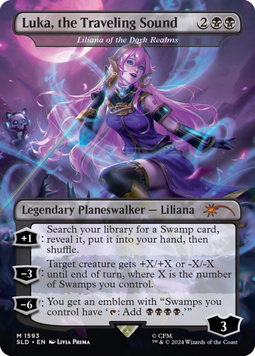 Liliana of the Dark Realms as Luka, the Traveling Sound in the group Magic the Gathering / Types / Colors / Colorless at Proxyprinters.com (101551)