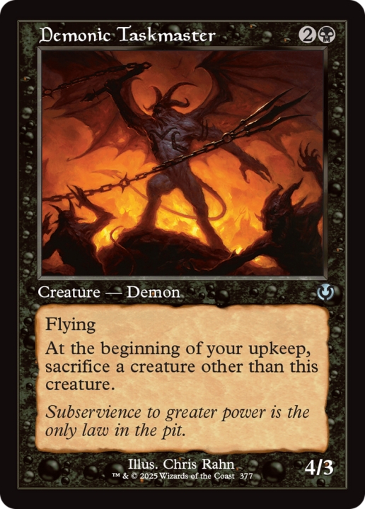 Demonic Taskmaster in the group Magic the Gathering / Sets / Innistrad Remastered at Proxyprinters.com (101677)