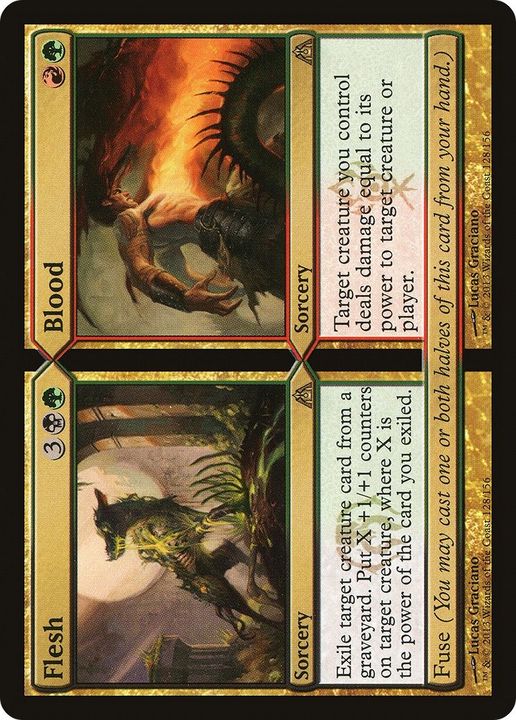 Flesh // Blood in the group Magic the Gathering / Types / Colors / Multicolors / B, G, R at Proxyprinters.com (1017)