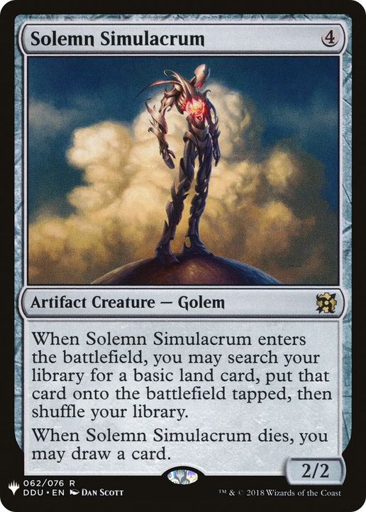 Solemn Simulacrum in the group Magic the Gathering / Types / Colors / Colorless at Proxyprinters.com (10190)