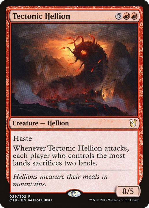 Tectonic Hellion in the group Magic the Gathering / Types / Colors / Red at Proxyprinters.com (10229)