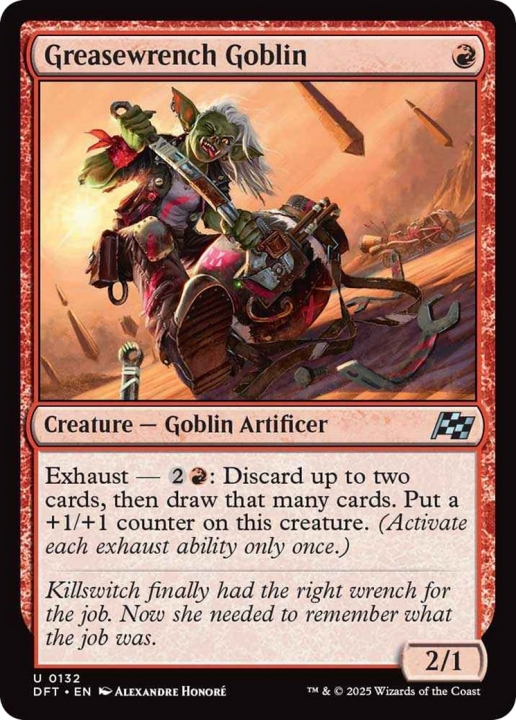 Greasewrench Goblin in the group Magic the Gathering / Sets / Aetherdrift at Proxyprinters.com (102380)