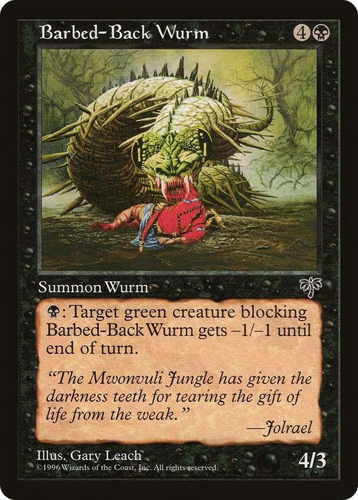 Barbed-Back Wurm in the group Magic the Gathering / Types / Colors / Black at Proxyprinters.com (10254)