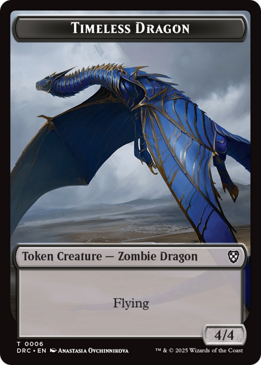 Timeless Dragon in the group Magic the Gathering / Sets / Aetherdrift Commander Tokens at Proxyprinters.com (102654)