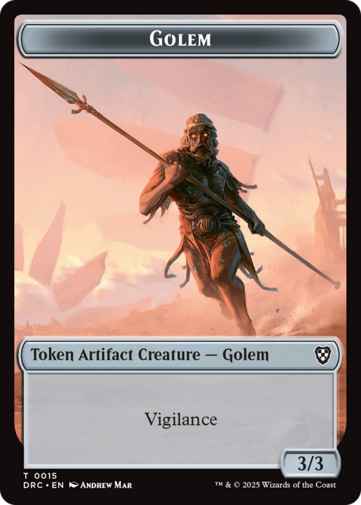 Golem in the group Magic the Gathering / Sets / Aetherdrift Commander Tokens at Proxyprinters.com (102702)